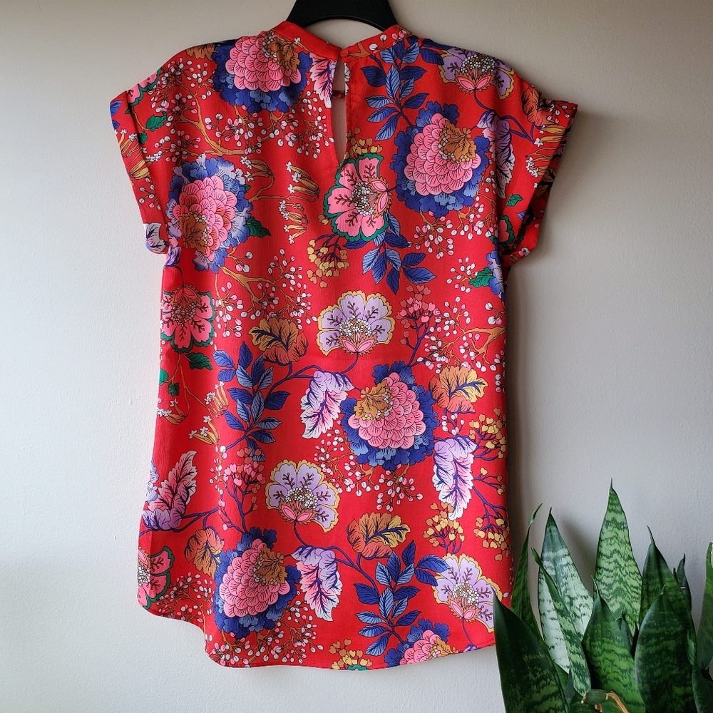 Nwot Express Oriental Pattern Blouse - image 3